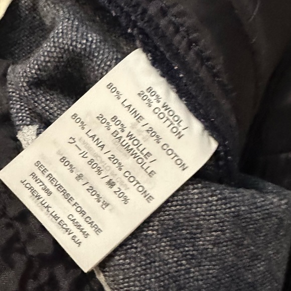 J. Crew blue Pinstripe wool slim ankle pants size 8 - Picture 5 of 5